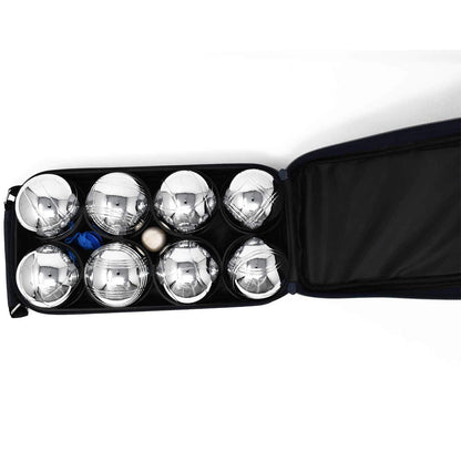 Big Game Hunters 8 Boules Set with rust protection and luxury canvas carry bag - Sturdy 8 Boules Set, Polished and Engraved Official Size.