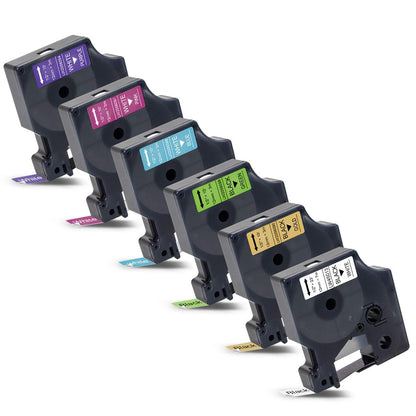 6x Labelwell 12mm Compatible Label Tape Replacement for 45013 COLORPOP 2056086 2056090 2056091 2056094 2056098 Tape for COLORPOP LabelWriter 450 DUO LabelManager 120P 160 210D 360D 420P 500TS