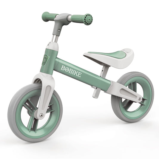 MHCYLION balance bike for kids aged 1.5-4 years up to 25 kg, adjustable handlebar and seat, handlebar lock, ultralight children's balance bike for boys and girls(Green)