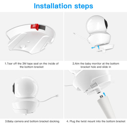 Holder for Babysense S2/V43 Split-Screen Baby Monitor - Flexible Baby Monitor Stand, Baby Camera Monitor Holder for nursery crib edges Baby monitor