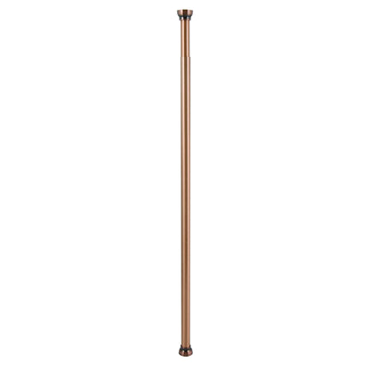 Spirella telescopic rod Crete | Shower curtain rod without drilling | Tension rod, adjustable by twisting, secure hold | as a shower rod, clothes rod | Copper 75-125 cm, Aluminum, Brown
