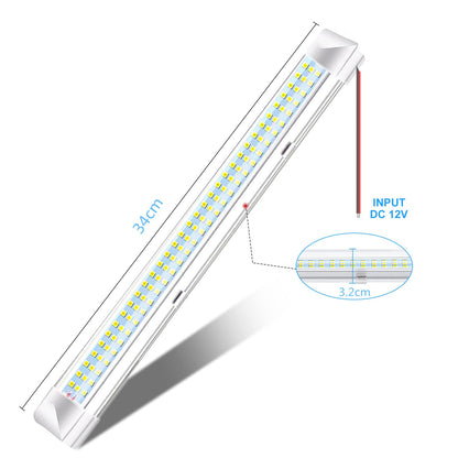 papasbox 4x 108 LED Interior Car LED Lighting, Interior Lighting 12 Volt LED Lamp 12V Light Strip Lighting, 9W Strip Interior Light, Fluorescent Lamp for Kitchen Camping RV Boat