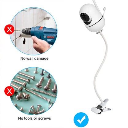 Baby Monitor Holder for HelloBaby, Flexible Baby Monitor Mount, Compatible with HelloBaby models HB65, HB66, HB248, ANMEATE SM935E.