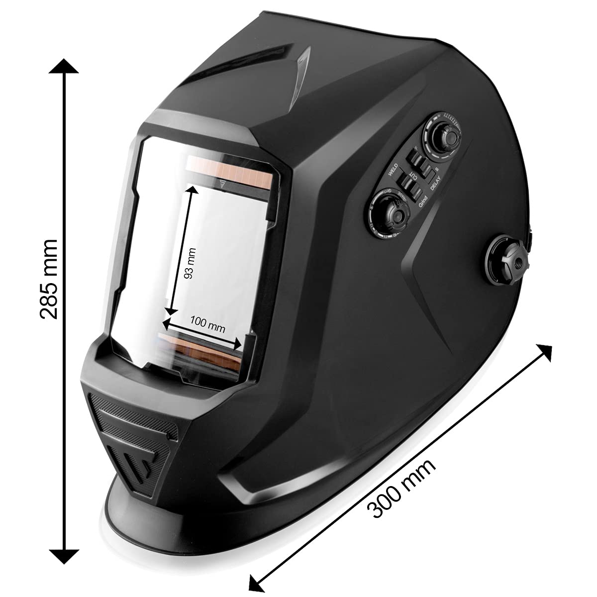 STEELWORKS ST-990 XTC REAL Colour fully automatic welding helmet Welding mask Real Color, Optical Class 1/1/1/1 with extra large field of view including 5 spare lenses and bag.
