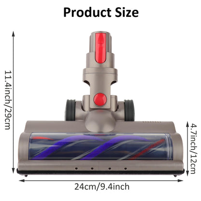 AINUO Motorhead turbine brush cleaning head is compatible with Dyson V7 V8 V10 V11 V15 vacuum cleaners for cleaning carpets, floors, and tiles.