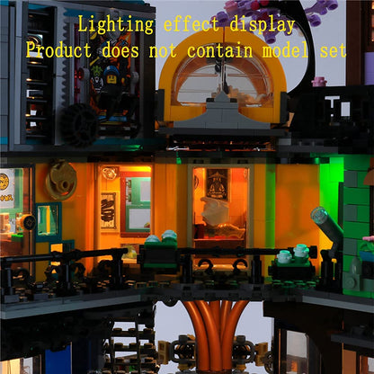 GEAMENT LED light set for Ninjago City Gardens compatible with Lego 71741 (model set not included)