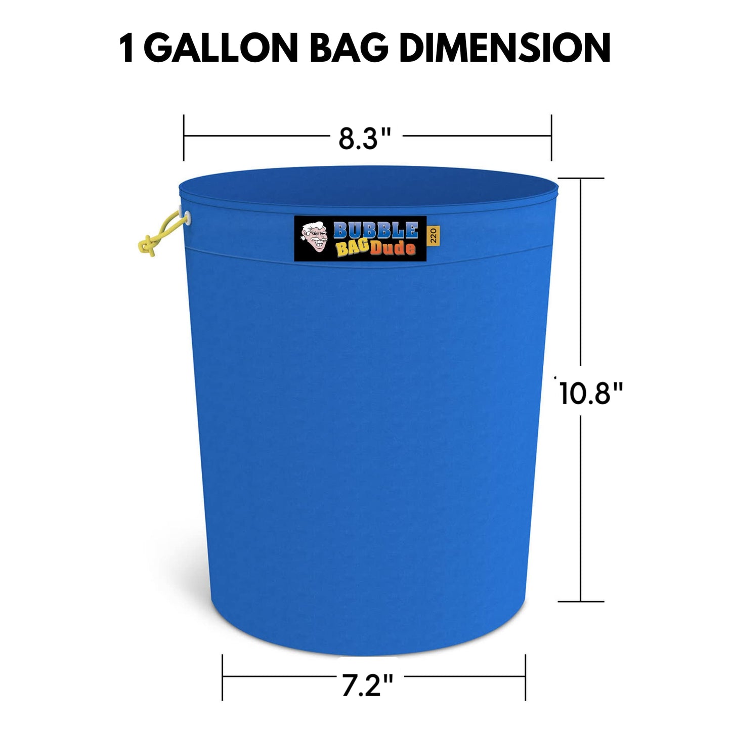 BubbleBagDude Bubble Bags 1 Gallon 8 Bag Set - Herbal Ice Bubble Bag Essence Extraction Kit - Plant and Herbal Extraction Bubble Bags with 10 x 10" Press Screen and Storage Bag
