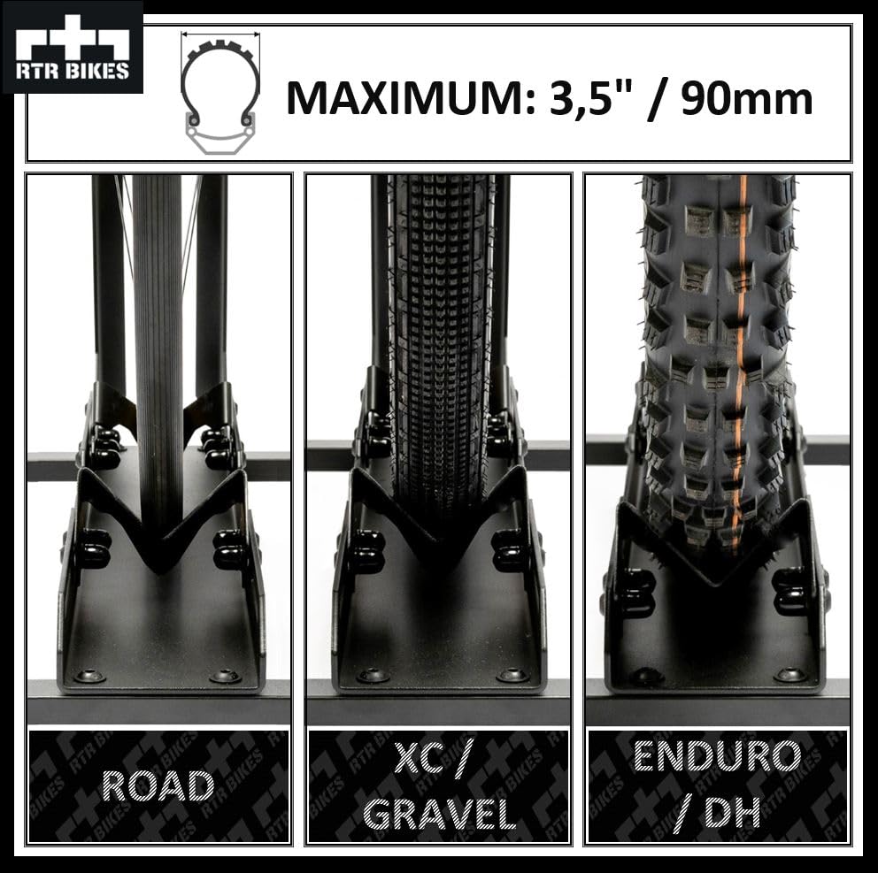 RTR BIKES Brutus UP Professional Free-standing Bike Stand - Perfect for your garage, home, or bike shop.