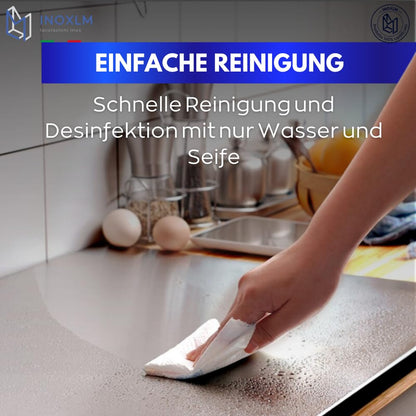 INOXLM stainless steel cutting board for kneading, stainless steel countertop available in various sizes, for kitchen, bar, restaurants, stainless steel kneading board with cutting board stand.