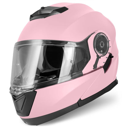 VINZ Santos flip-up helmet with sun visor | ECE 22.06 & PINLOCK ready | Motorcycle helmet full face | Motorcycle helmet flip-up | Available in sizes XS-XXL | Available in pink