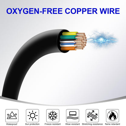 AOHEWEI 13-pin trailer cable 5m towing rope black 13-pin trailer cable for caravan truck industry