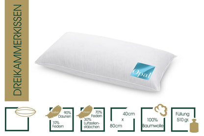 Hanskruchen 925.22.302 down pillow Opal 40 x 80 cm - Suitable for allergy sufferers.