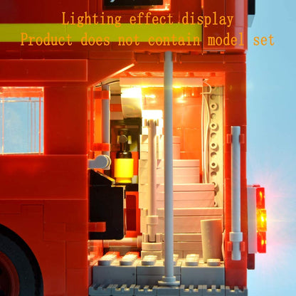 Upgraded version of 10258 light set for Creator Expert London Bus, compatible with Lego 10258 brick model (model set not included).