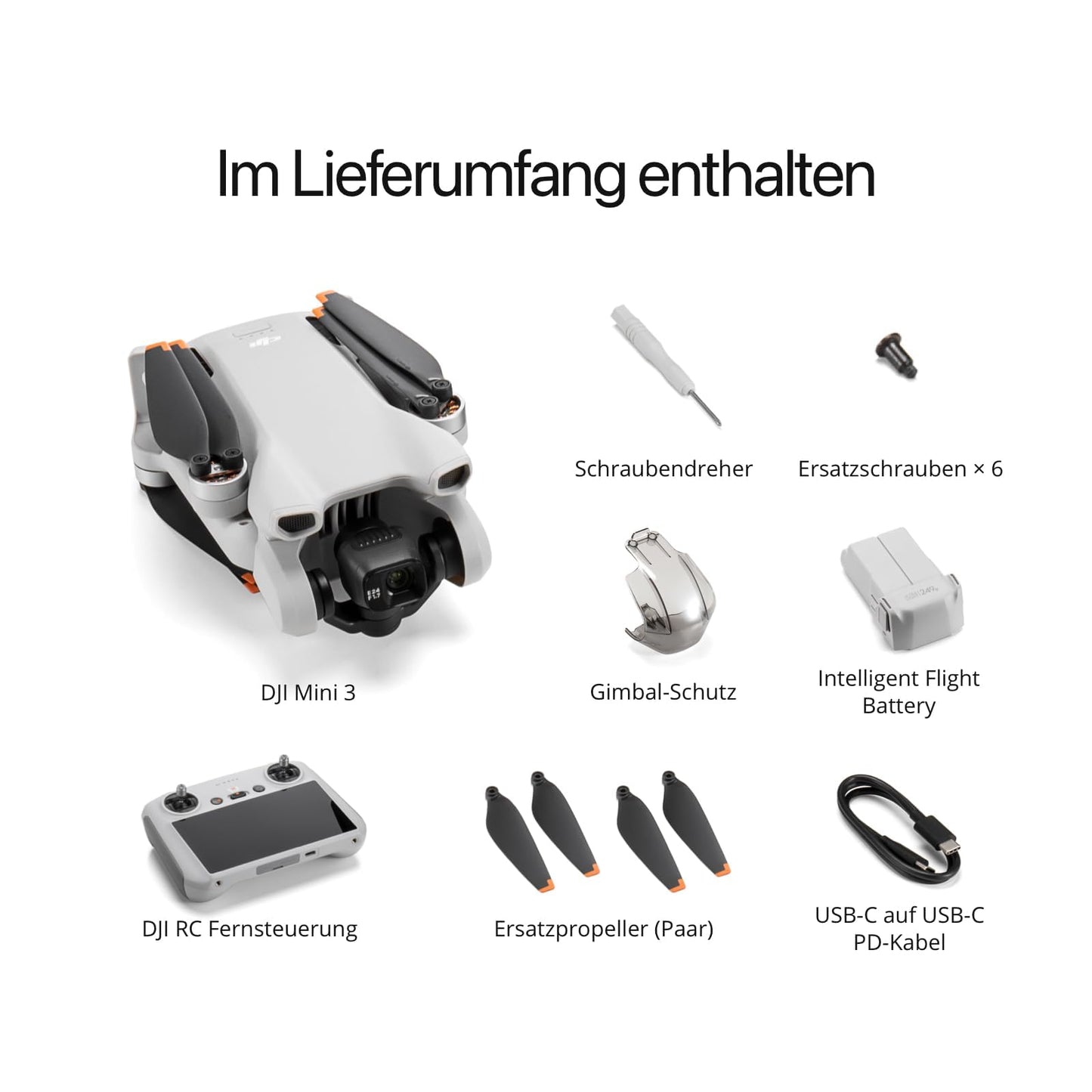 DJI Mini 3 (DJI RC) - Lightweight and foldable mini camera drone with 4K HDR video, 38 min flight time, real vertical shooting, and intelligent features.