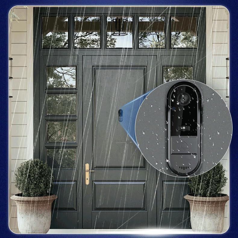Zeerkeer Wireless Video Doorbell, 1080P Doorbell with Camera, 4.3" Screen Video Doorbell with Intercom, Night Vision Wireless Video Intercom, 170° Wide Angle Lens