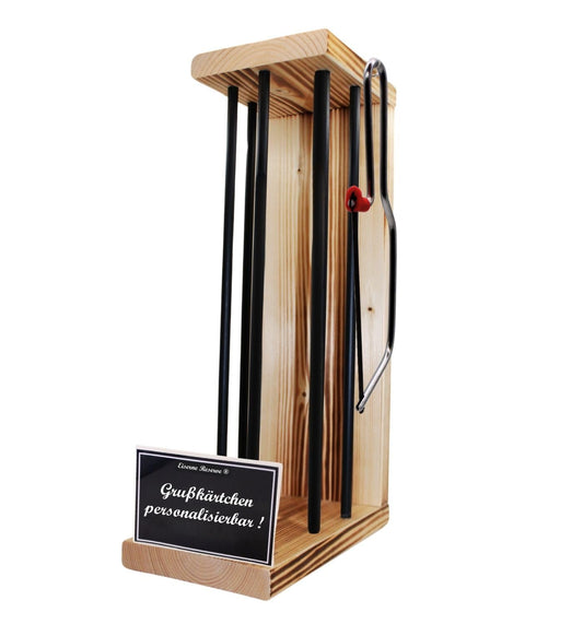 Personalized gifts for men, women gift idea with names - Iron Reserve Black Edition blank L empty for SELF filling incl. emergency saw - Dad Mom Birthday Wedding