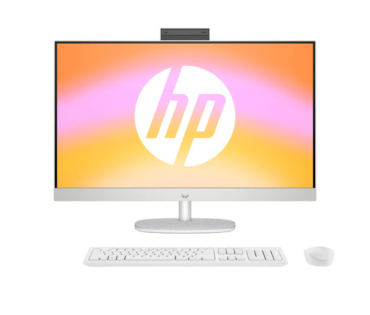 HP All-in-One Desktop PC, 27" FHD Display, AMD Ryzen 5 7520U, 16GB DDR5 RAM, 1TB SSD, AMD Radeon graphics, Windows 11 Home, QWERTZ, White, [Exclusive to Amazon]