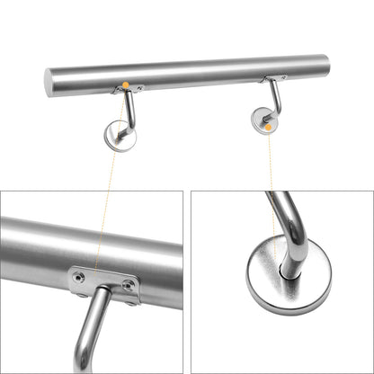 Ansobea handrail 180cm, stainless steel stair rail longer rail, for indoor and outdoor stairs, stair railing