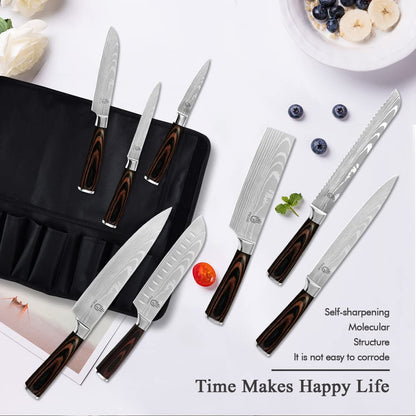 FULLHI Knife Set, 14-piece Japanese Knife Set, sharp Stainless Steel Kitchen Knife Set.