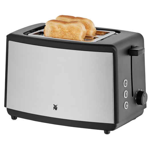 WMF Bueno Edition Toaster 2 Slice Stainless Steel, Two-slot toaster with bread roll attachment, 2 slices, 7 browning levels, 800 W, matte stainless steel
