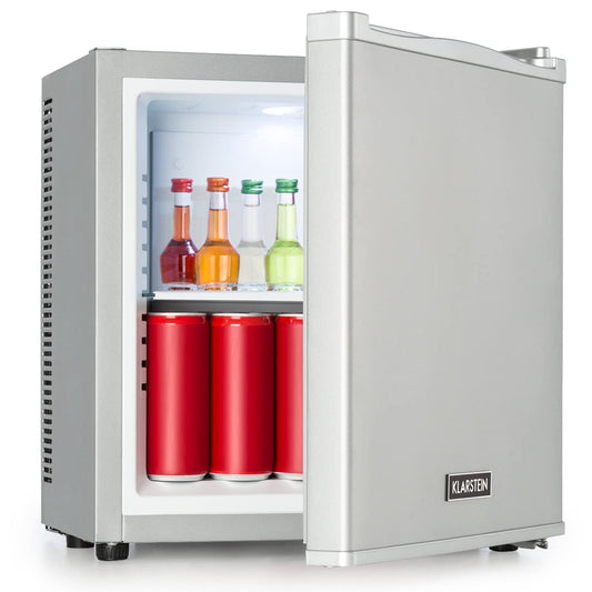 Klarstein mini fridge for room, 13L mini fridge for drinks & cosmetics, Small minibar, fridge small & quiet, Adjustable shelf, small skincare fridge 5-15°C