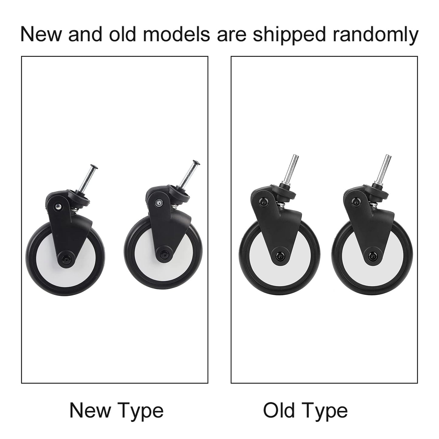 SPYMINNPOO stroller replacement wheels, rubber wheels replacement stroller rubber wheels rear/front wheels toddler stroller wheel universal for Yoya/Vovo Wheel strollers (one pair of front wheels)