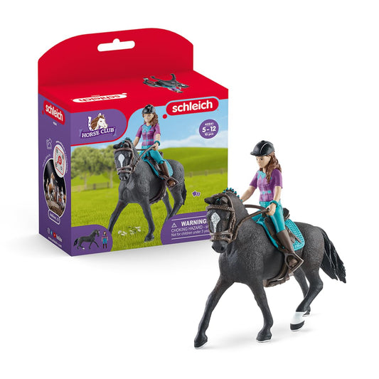 SCHLEICH Horse Club | Lisa & Storm 42541 | poseable girl figure | with horse accessories | great gift for girls and boys | horse toy for ages 5+ | 10 pieces | exclusive on Amazon.