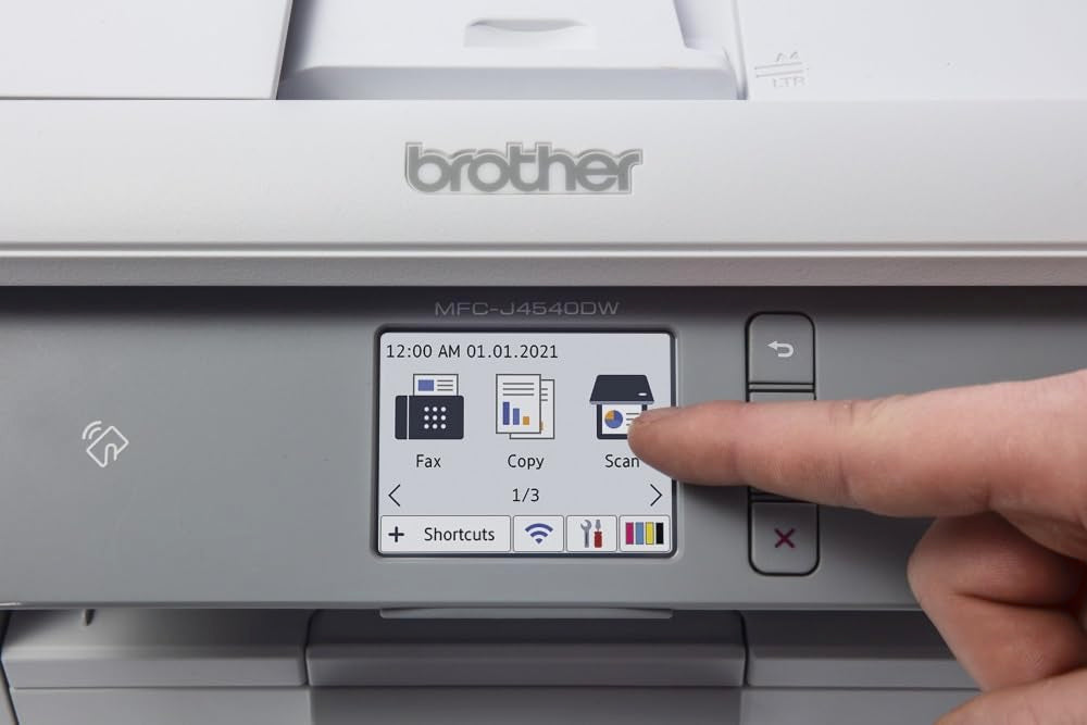Brother MFC-J4540DW 4-in-1 color inkjet all-in-one printer (printer, scanner, copier, fax), white, 435 x 250 x 355 mm
