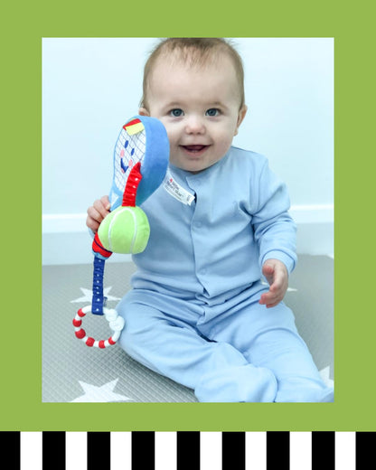 Little Sport Star Baby Tennis Racket, Sensory sports toy for babies and toddlers, Baby tennis, Gift for newborns and babies, Original British sports baby toy, First tennis racket.