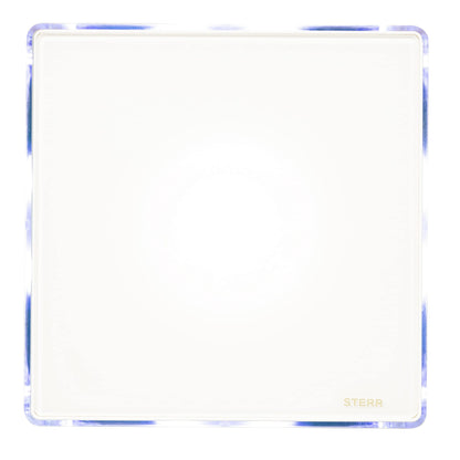 STERR White Bathroom Fan 100 mm with LED + TIMER - Bathroom Ventilation Fan - Glass Front - Modern Appearance - BFS100LT - 10 W