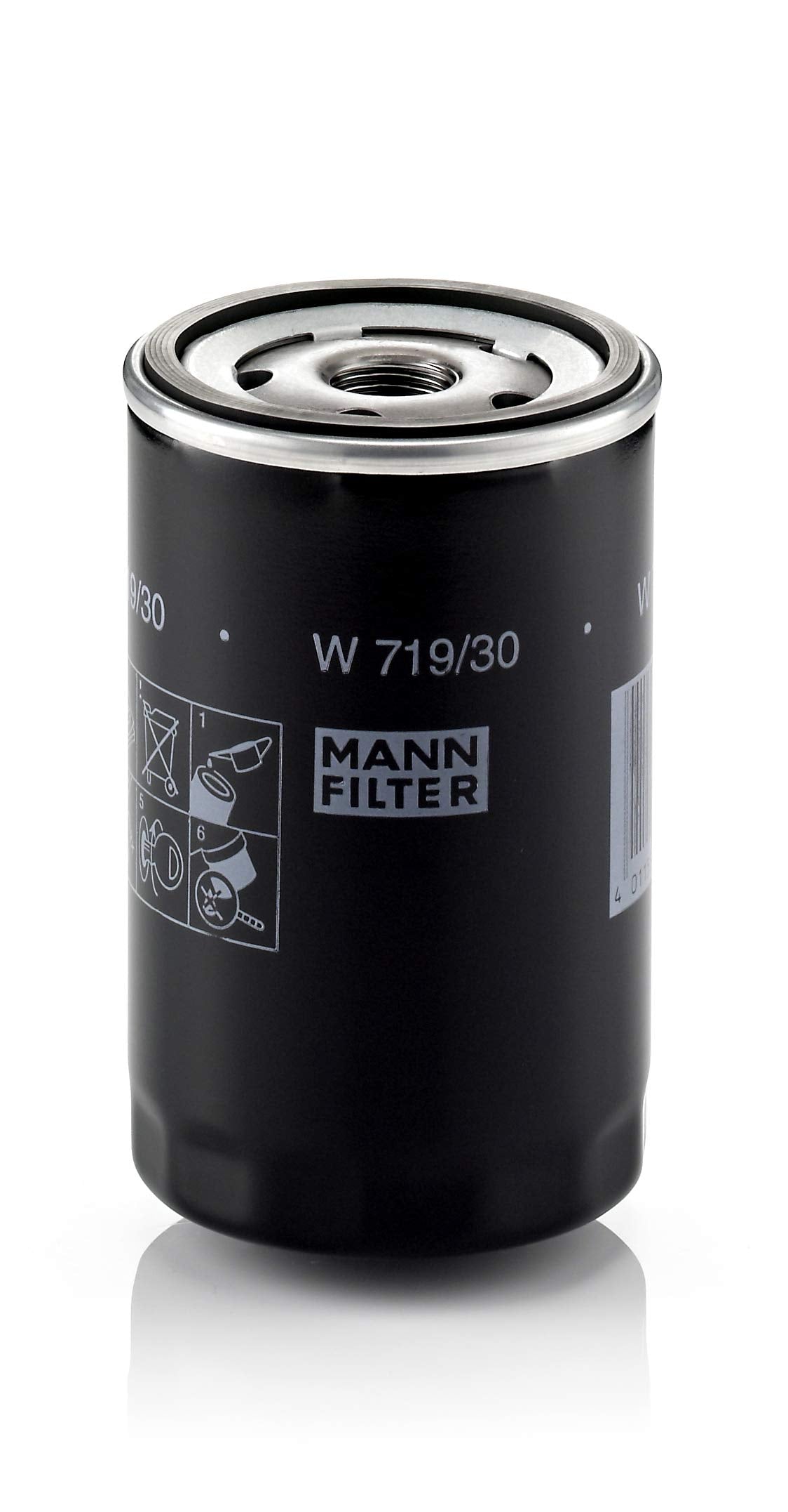 Original MANN-FILTER oil filter W 719/30 - For cars and commercial vehicles + Mobil Super 2000 X1 10W-40 engine oil, 5L