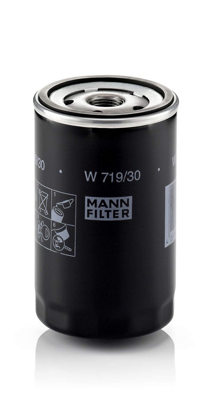 Original MANN-FILTER oil filter W 719/30 - For cars and commercial vehicles + Mobil Super 2000 X1 10W-40 engine oil, 5L