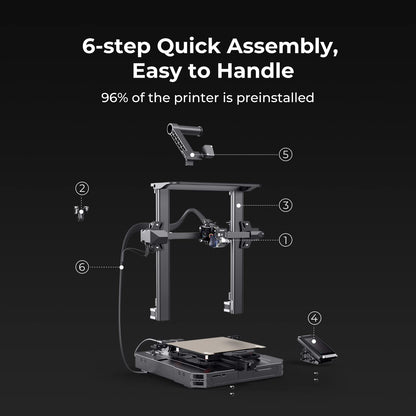 Creality Ender 3 S1 Pro, Official FDM 3D Printer with 300°C High Temperature Nozzle, 160mm/s Fast Printing & Steel PEI Plate with Spring & LED Light Strip, CR Touch Auto-Leveling (220x220x270mm)