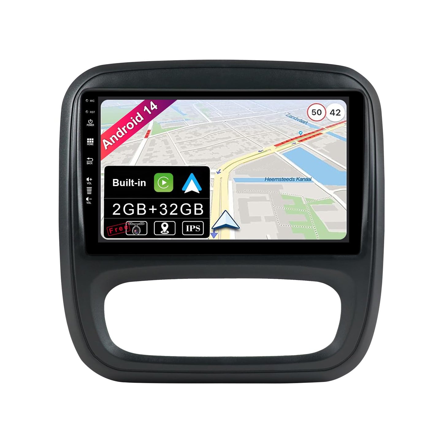 JOYX Android 12 IPS car stereo fits Renault Trafic 3 (2014-2021) / Opel Vivaro B (2014-2018) - Built-in CarPlay Android Auto - FREE Camera - 2G+32G - 9 Inch 2 Din - DAB SWC WiFi Fast Boot