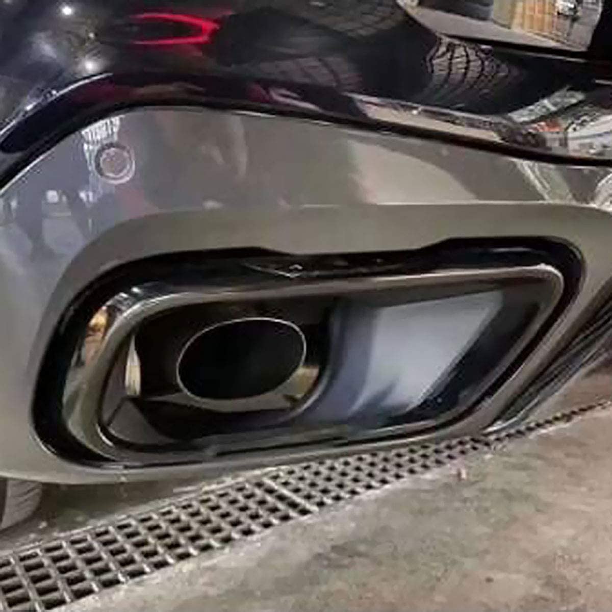 Stainless steel exterior accessories, exhaust pipe end decoration, frame cover for X5 G05 X7 G07 2019-2021 M Sport version car accessories (black)