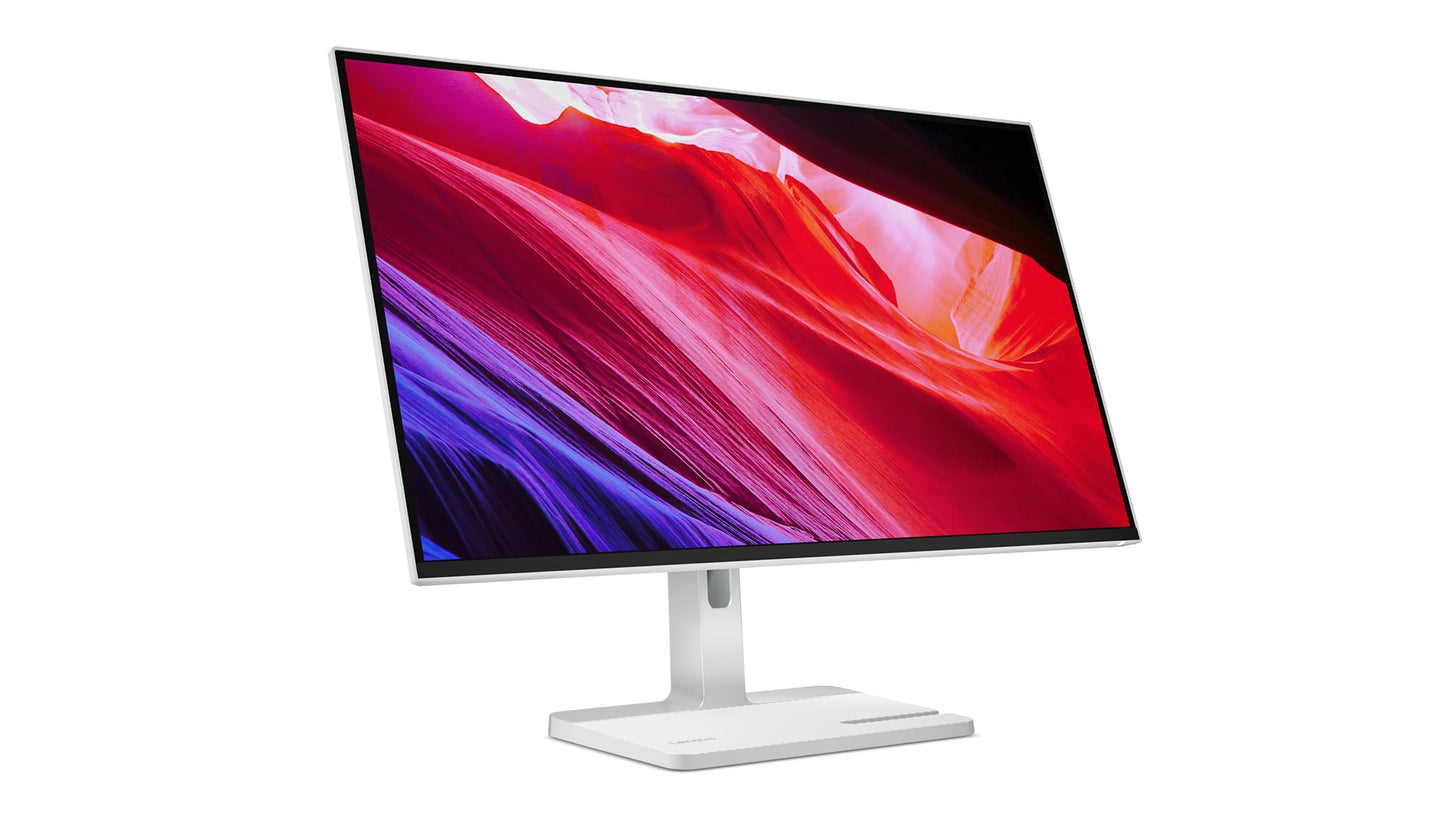 Lenovo L27h-4A | 27" QHD monitor | 2560x1440 | 100Hz | 350 nits | 1ms response time | USB-C docking station | HDMI | DisplayPort | IPS panel | integrated speakers | grey