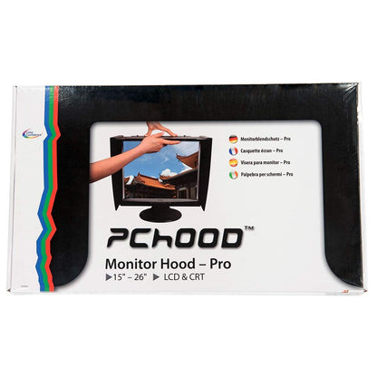 PChOOD glare shield for 15-26 inch monitor.