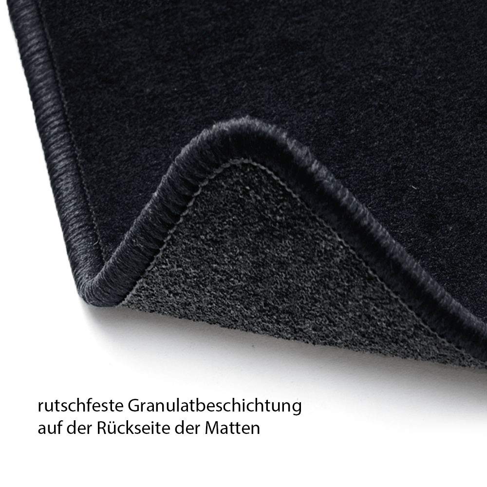 Bear-AFC car floor mats ideal for VW Tiguan AD1 from 2016, car carpets needle felt black, edge stitching black, plastic step protection, set of 4 pieces, VW60850