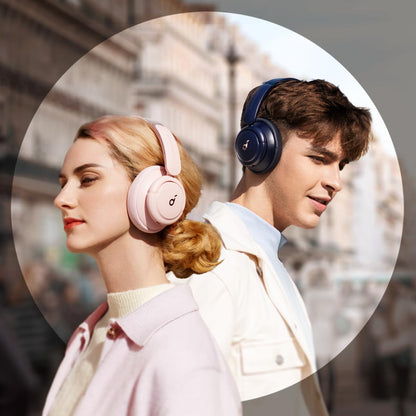 Soundcore by Anker Q30 Bluetooth Headphones, Hybrid Active Noise Cancellation, Customizable Modes, Hi-Res Sound, EQ in App, 40h Battery, Comfortable Fit, Connects to 2 Devices (pink)