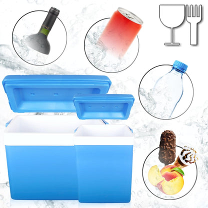 2-piece set cooler 15L & 35L insulated box cooler bag camping thermobox insulated bag Blue