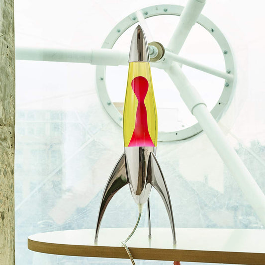 Mathmos Telstar Rocket Lava Lamp - Yellow/Red