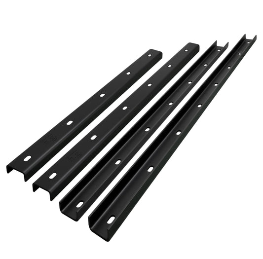 3x mounting rail U-SHAPED solid beam for table tops, table hardware, support beam, reinforcement profile, U-profile, cross brace, stiffening profile, groove profile (70cm length, set of 3)