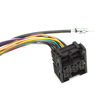Maxxcount 17-pin round pins extension cable 6.5m compatible with BMW 3 E46, 5 E39, X5 E53 approx. 1995-2001 (including antenna extension to DIN, I-Bus, and antenna remote control)