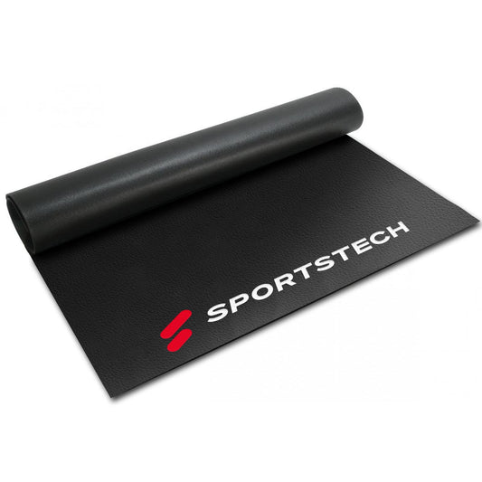 4-6 mm floor protection mat for fitness equipment home trainer - sports multifunction mat, fitness mat in black for more stability, protects the floor, exercise mat for yoga, Pilates available in 4 sizes.
