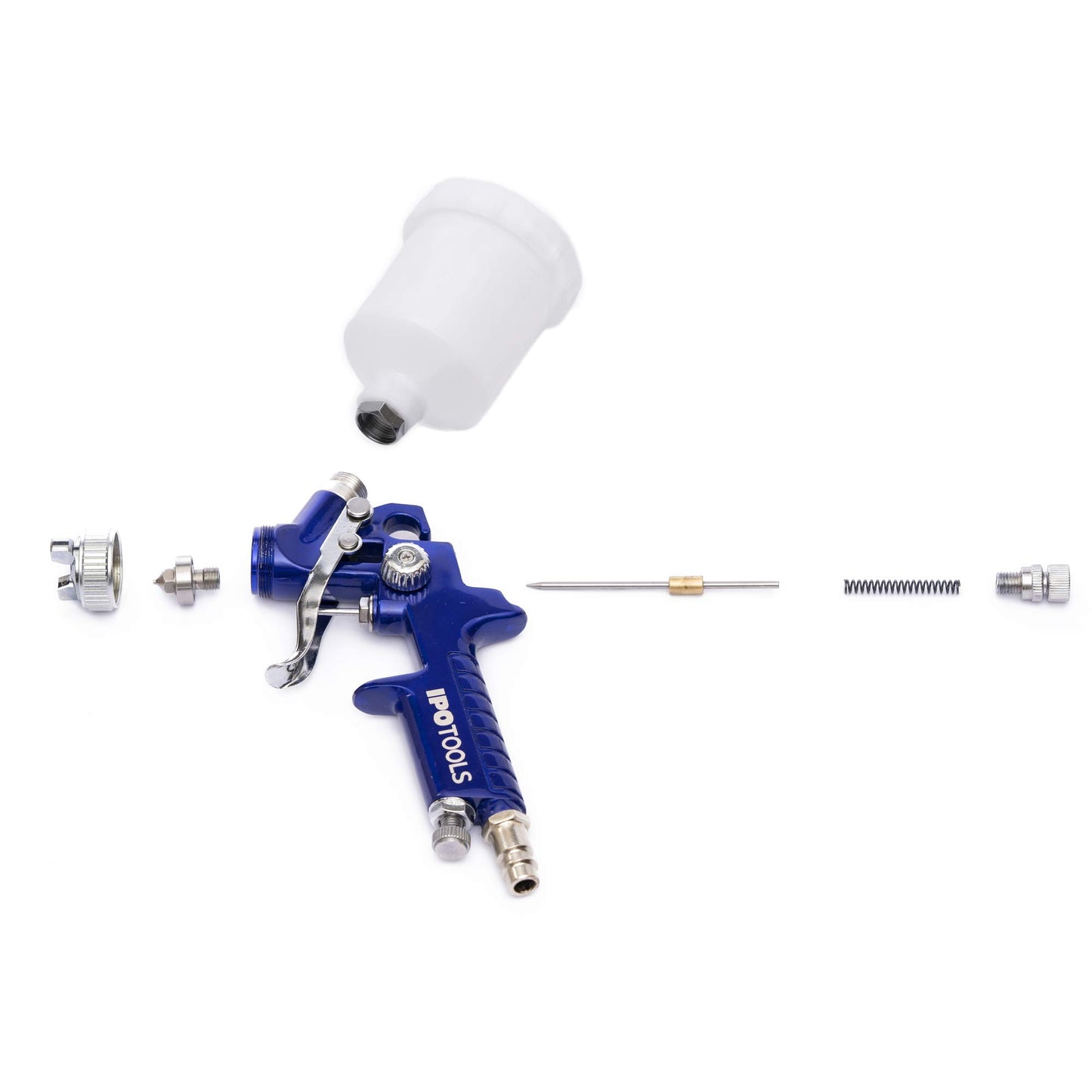 Ipotools Mini HVLP Paint Spray Gun 1.0mm Nozzle - H2000 Professional Paint Spray System Spray Gun with 125ml Plastic Cup and Stainless Steel Nozzle 1.0mm