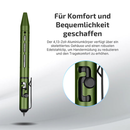 OLIGHT OPEN Mini 2 multifunctional pen and pencil, black ink, suitable for office, business, outdoor (Green)