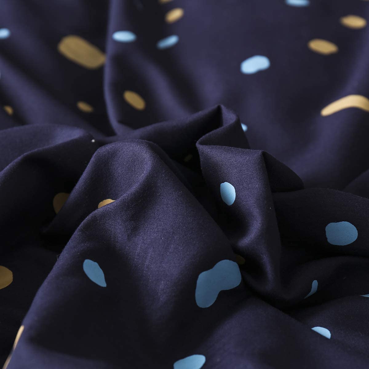 Children Glowing in the Dark Duvet Cover Blue Cartoon Stars Universe Bedding Set for Teenage Boys Girls Toddler Duvet Kids Starry Sky Decor Comforters With Zipper, 155 x 220