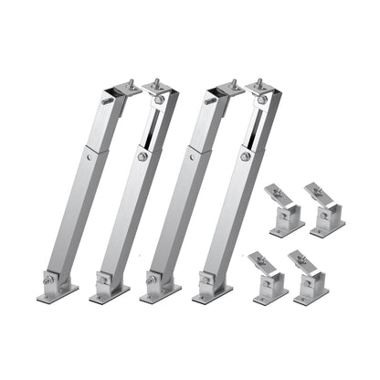 Anchor SOLIX Solar Panel Wall Mount, 2-panel, adjustable length and tilt (15°-30°), weatherproof and sturdy aluminum alloy, Silver, Solar Panel Mount for balcony power plants.