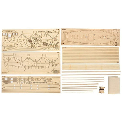 RUSTOO wooden sailboat ship model kit, Classic wooden sailing boats Scale Model Decor, DIY model decoration boat kids and adults gifts toy Gift