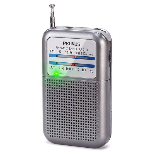 PRUNUS DE333 Mini Radio battery operated, AM FM SW radio small medium wave radio with excellent reception, with signal indicator, small radios powered by AAA battery for walking, camping.